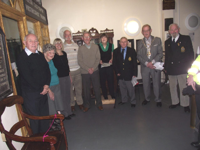 Museum Staff and Guests at new opening display