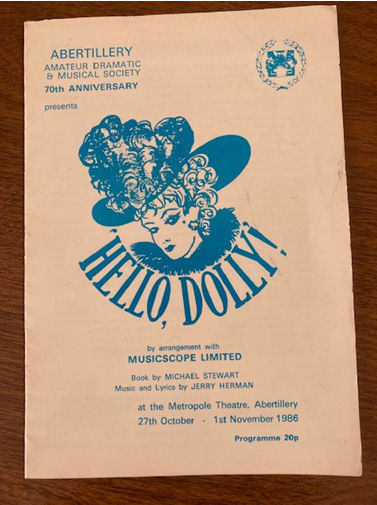 Picture of the Hello Dolly programme from 1986
