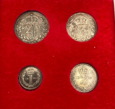 Photograph of Maundy coin collection