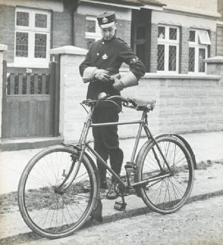 Telegram Boy on his bike
